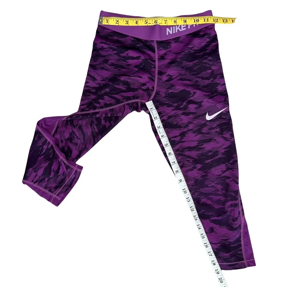 Nike Pro Dri-Fit Girls Training Short Leggings Purple Elastic XL Woman's Size S